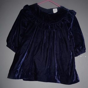 Baby gap blue velvet dress
